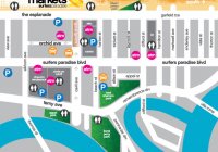 Surfers Paradise Beachfont Markets Map